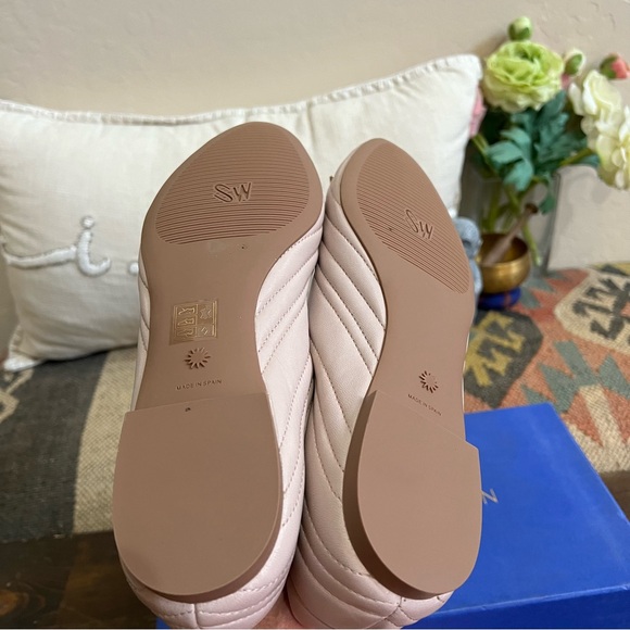 STUART WEITZMAN Hillia In Latte Light Beige Nappa Quilted Leather US10 AA - Picture 15 of 17